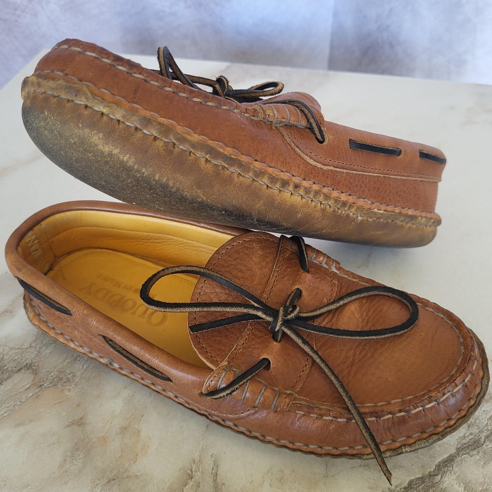 Quoddy Double Soul Moccasin Loafers Womens Size 9 Brown Made USA